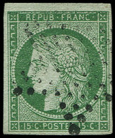 EMISSION DE 1849 - 2    15c. Vert, Oblitéré ETOILE, TB. C - 1849-1850 Cérès