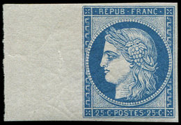 ** EMISSION DE 1849 - R4d  25c. Bleu, REIMPRESSION, Grand Bdf, Superbe - 1849-1850 Cérès
