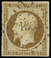 PRESIDENCE - 9    10c. Bistre Nuance "moutarde", Obl. PC 1383, TTB. Br - 1852 Luigi-Napoleone