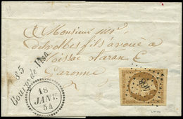 Let PRESIDENCE - 9    10c. Bistre-jaune, Très Belles Marges, Obl. PC 468 S. LSC, Dateur B 18/1/54 Et Cursive 85/BOURG-DE - 1852 Luigi-Napoleone