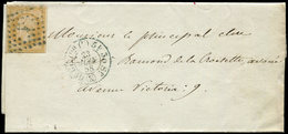 Let EMPIRE NON DENTELE - 13Al 10c. Citron, Impression Défectueuse, Obl. Los. K S. LAC, Càd 6e Diston 5h30Sr 23/6/58, Le  - 1853-1860 Napoléon III