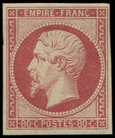 * EMPIRE NON DENTELE - 17B  80c. Rose, TB. J - 1853-1860 Napoléon III