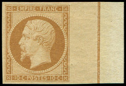 (*) EMPIRE NON DENTELE - AM13Ae 10c. Bistre, T I, Tirage Des Arts Et Métiers, Bdf Avec FILET D'ENCADREMENT, TB. S - 1853-1860 Napoleone III