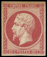 ** EMPIRE NON DENTELE - R17Ah 80c. Carmin-rose, REIMPRESSION De 1862, Très Lég. Jaunissure Dans La Marge Sup., Sinon TB - 1853-1860 Napoléon III