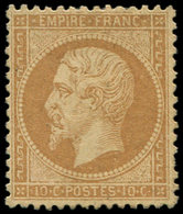 * EMPIRE DENTELE - 21b  10c. Bistre-brun, Très Bon Centrage, TB - 1862 Napoleone III