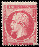 * EMPIRE DENTELE - 24   80c. Rose, Frais Et TB. C - 1862 Napoléon III