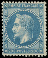 ** EMPIRE LAURE - 29B  20c. Bleu, T II, TB. C - 1863-1870 Napoléon III Con Laureles