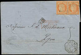 Let POSTE MARITIME - N°38 PAIRE Obl. ANCRE S. LSC, Càd Octog. BEYROUTH PAQ. FR. X N°3 1/12/71, TB - Correo Marítimo