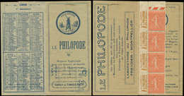 CARNETS Privées - Carnets Privés P19b : Semeuse Lignée, 50c. Rouge, N°199, LE PHILOPODE 1875 1er Semestre 1929, TB - Altri & Non Classificati