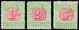 * AUSTRALIE Taxe 44/46 : 1s., 2s. Et 5s. Vert Et Rouge, TB - Collections