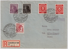 1947, Reko-Bf. , Seltener Schach-Stp.  , #a1046 - Lettres & Documents