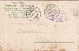 SUISSE 1906  CARTE EN FRANCHISE DE ANDERMATT CACHET MILITÄRSCHULE - Oblitérations