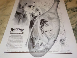 ANCIENNE PUBLICITE REUNION MONDAINE SOURCE PERRIER LA SOIF  1938 - Perrier