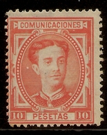 ESPAÑA Edifil 182* Mh  10 Pesetas Bermellón Corona Real Alfonso XII 1876  NL1006 - Nuevos