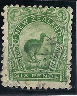 Nouvelle Zélande - N° 87a - Oblitéré - Vert Jaune - Sans Fil. - Thématique Oiseaux / Birds - Nuovi