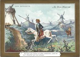 Chromo Au Bon Marché Don Quichotte Don Quijote Ane 16 X 11,5 - Au Bon Marché