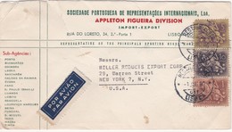 PORTUGAL - AIR MAIL COVER - LISBOA    To  UNITED STATES - Briefe U. Dokumente