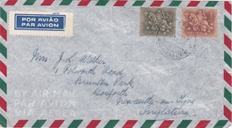 PORTUGAL - AIR MAIL   COVER -  MADALENA ( GAIA )  To ENGLAND - Storia Postale