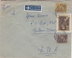 PORTUGAL - AIR MAIL   COVER -  LISBOA To UNITED STATES - Brieven En Documenten