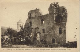 Delcampe - 23-CROCQ-RUINES DU CHATEAU DE DAUPHINE DE MONTLAUR - Crocq