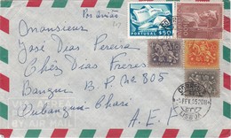 PORTUGAL - AIR MAIL   COVER -  LISBOA To A.E.F - BANGUI - Storia Postale