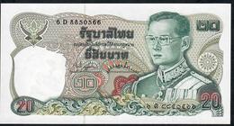 THAILAND P88o 20 BAHT (1981) #6D   Signature 73  UNC. - Thailand