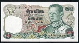 THAILAND P88o 20 BAHT (1981) #2D   Signature 73  UNC. - Thailand