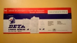 BIGLIETTO AEREO TICKET AIR DETA LINHAS AEREAS MOZAMBIQUE TETE MAPUTO 1979 - Europa