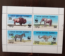 RUSSIE - Ex URSS, ZEBRE, ELEPHANT, LEOPARD, BISON. 4 Valeurs ** 1994. Série Neuve Sans Charnière. (MNH) - Neufs