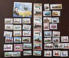 Trains  TRAINS, TRAIN, TREN, Trenes Lot 47+1BF  Timbres Tous Différents GRAND FORMAT Neuf Et Oblitéré - Trains