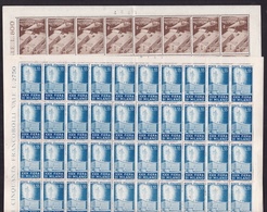 1951 Italia Italy Repubblica FIERA DI MILANO 50 Serie Di 2 Valori In Foglio MNH** Sheet - Ganze Bögen