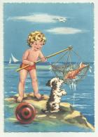 BAMBINO CHE PESCA  - VIAGGIATA FG - 1900-1949