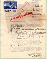 37 - TOURS - RARE  FACTURE KALMINE - P. METADIER PHARMACIEN - MEDICAMENT POUR ESTOMAC-PHARMACIE-1929 - 1900 – 1949