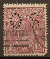 AUSTRALIA 1918 1 1/2d Bright Red-brown OS SG O69b U* #APF13 - Dienstzegels