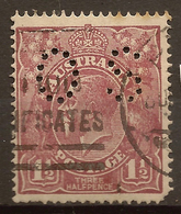 AUSTRALIA 1918 1 1/2d Bright Red-brown OS SG O69b U* #APF13 - Oficiales