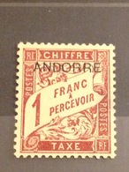 ANDORRE FRANCAIS - Neuf* - Taxe - 1931 - Ungebraucht