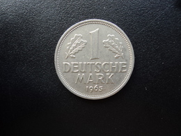 RÉPUBLIQUE FÉDÉRALE ALLEMANDE : 1 DEUTSCHE MARK   1965 D    KM 110      SUP - 1 Mark