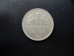 RÉPUBLIQUE FÉDÉRALE ALLEMANDE : 1 DEUTSCHE MARK   1981 D   KM 110      SUP - 1 Mark