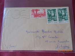 Lettre Du Maroc De 1948 A Destination De Poligny - Covers & Documents