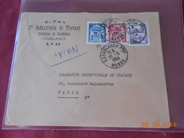 Lettre Du Maroc De 1954 A Destination De Paris - Covers & Documents