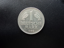 RÉPUBLIQUE FÉDÉRALE ALLEMANDE : 1 DEUTSCHE MARK   1989 G    KM 110      SUP+ - 1 Mark