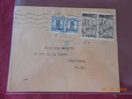 Lettre  Du Maroc De 1955 A Destination De Perpignan - Covers & Documents