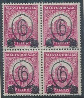 ** 1931 Kisegítő Bélyegek I. 6/8f IX. Vízjel, 14:14 1/4 Négyestömb (60.000) - Altri & Non Classificati