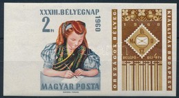 ** 1960 Bélyegnap (33.) Vágott Szelvényes ívszéli Bélyeg (4.000) - Altri & Non Classificati