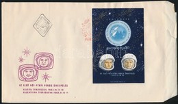 1963 Az Első Női-férfi Páros űrrepülés Vágott Blokk FDC (4.500) - Autres & Non Classés