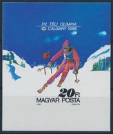 ** 1987 Téli Olimpia Calgary Vágott Blokk (4.000) - Sonstige & Ohne Zuordnung