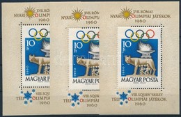 ** 1960 Római Olimpia 3 Db Blokk (15.000) - Otros & Sin Clasificación