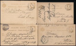 10 Db Díjjegyes Levezőlap Az 1880-1890-es évekből - Usati