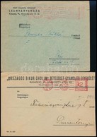 1932-1962 4 Db Küldemény Piros Frankotyp Bélyegzéssel, Közte 2 Db Levelezőlap - Usati