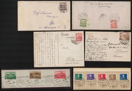1918-1944 32 Db Levél, Ill. Küldemény, Közte Külföldre Küldött, Színes Bérmentesítések - Usados